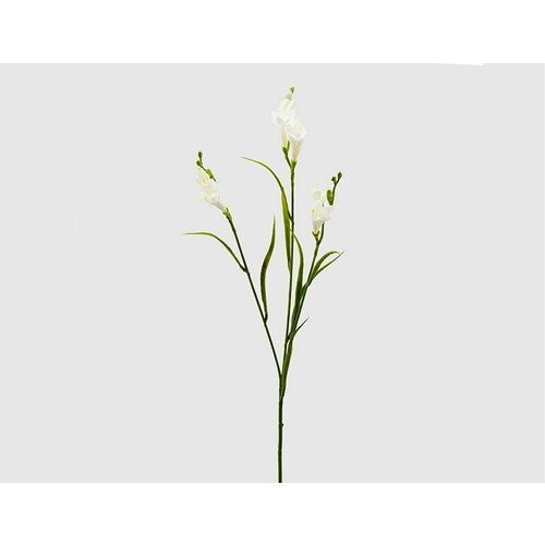 Декоративная ветка-цветок фрезия белая, 65 см, EDG 215949-27-2