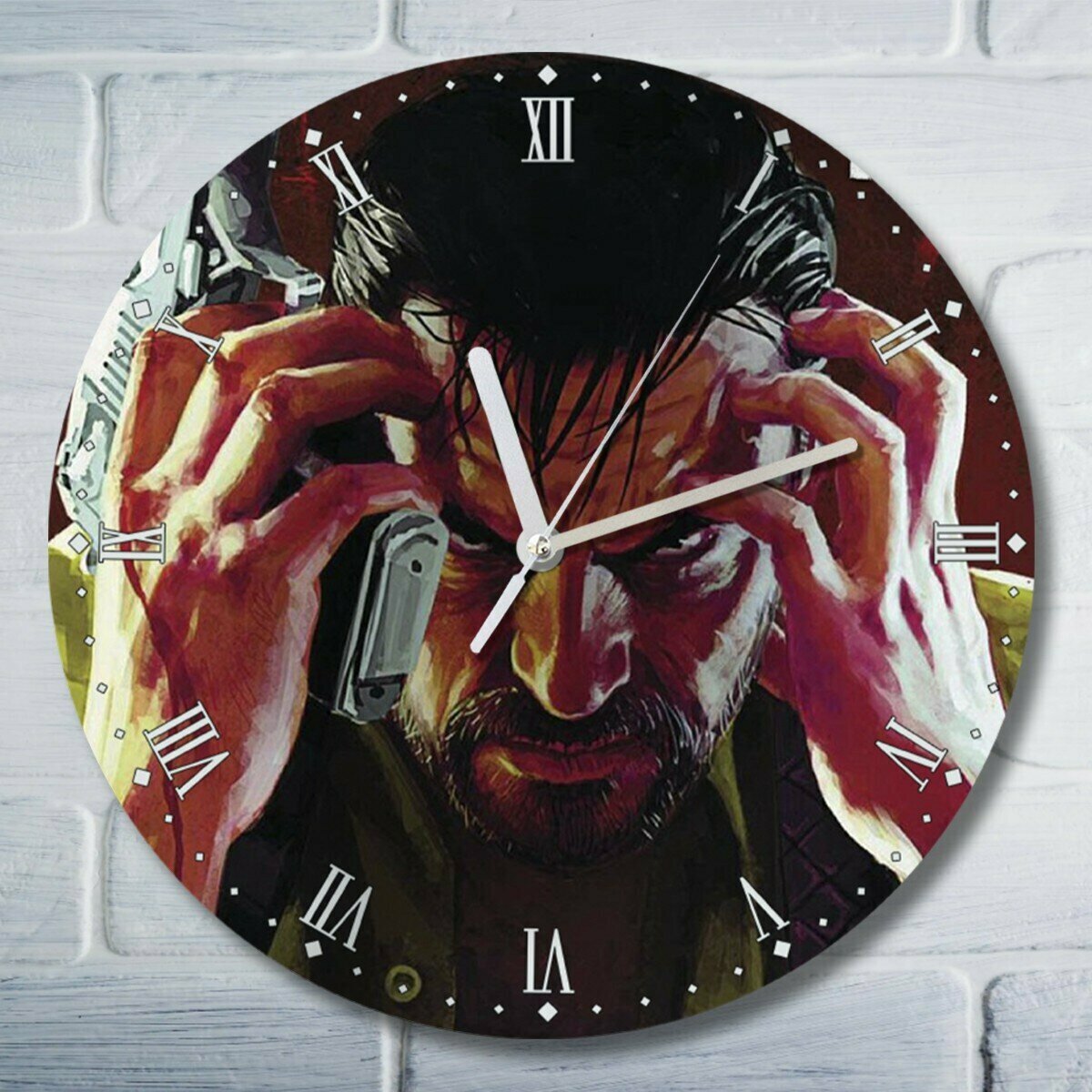 Настенные часы УФ с рисунком игры Max Payne 3 - 4372