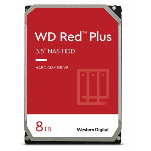8TB WD Red Plus (WD80EFZZ) {Serial ATA III, 5640- rpm, 128Mb, 3.5, NAS Edition, замена WD80EFBX} 12tb wd red plus wd120efbx serial ata iii 7200 rpm 256mb 3 5 nas edition