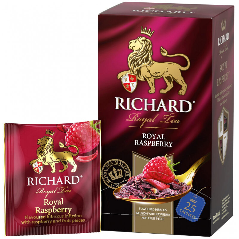 Чай в пакетиках Чай Richard Royal Raspberry травян, 25 пак