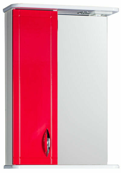 Зеркало-шкаф Мальта-55 красное левое 500*722*190
