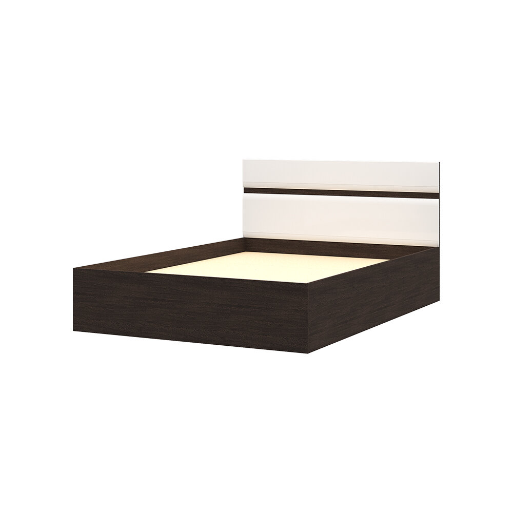 фото Кровать 1,4 СтендМебель Вегас Венге/Белый Глянец