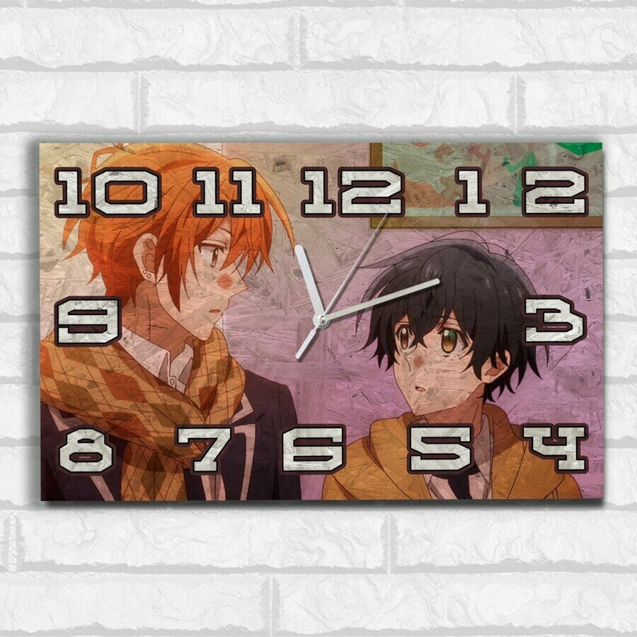 Настенные бесшумные часы ОСП, аниме Sasaki and Miyano - 4497