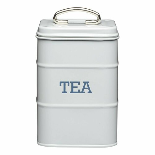 Емкость для хранения чая Living Nostalgia 11x17 см, нержавеющая сталь, цвет серый, Kitchen Craft, Великобритания, LNTEAGRY