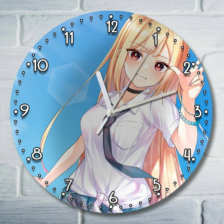 Настенные часы УФ с рисунком аниме My Dress-Up Darling - 3550