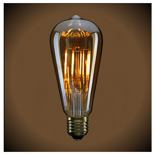 Лампа ретро Эдисона светодиодная LED FILAMENT ST64 SHORT-2