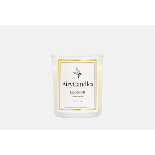 Свеча ароматическая с деревянным фитилем LAVENDER 190 мл