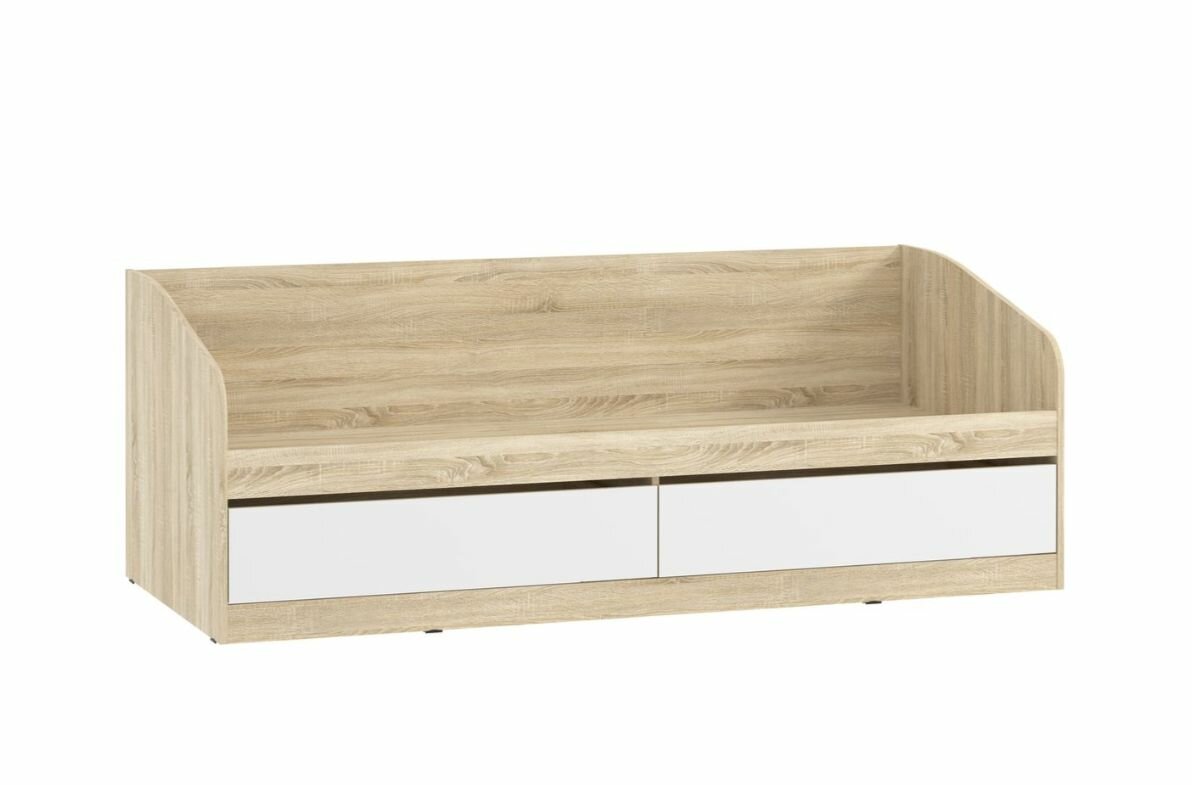 фото Кровать Сильва Фанк НМ 041.50-01 М2 Белый, Дуб Сонома