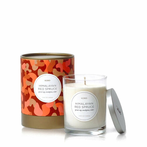 KOBO Свеча HIMALAYAN RED SPRUCE большая в стекле 312 гр