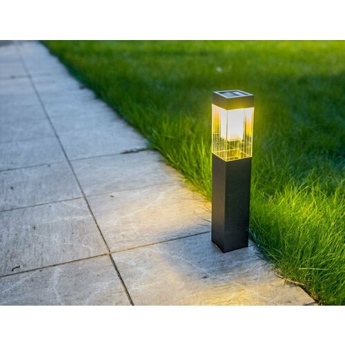 Kaemingk (Lumineo), Садовый светильник Solar квадрио, тёплые белые LED-огни, 36 см 897825