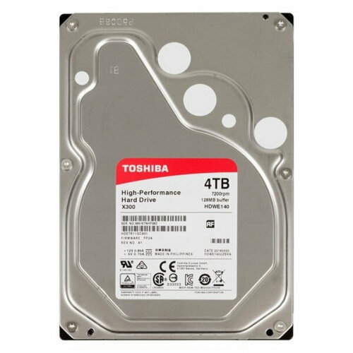 Жесткий диск HDD Toshiba X300 SATA3 4Tb 35 7200 256Mb analog HDWE140UZSVA 1671300₽