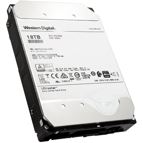 Жесткий диск Western Digital HGST SAS Server 18Tb Ultrastar 7200 12Gbs 256MB 1 year warranty replacement WUH721818AL5204 4248600₽