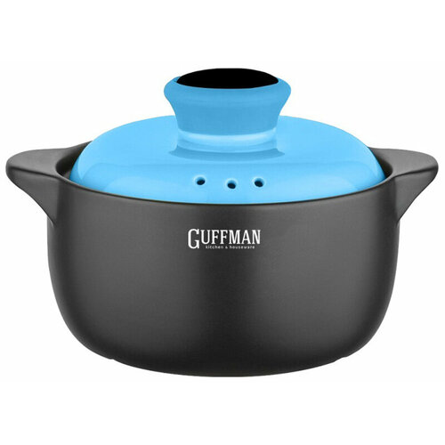 Кастрюля керамическая с крышкой голубая 16л 3672₽