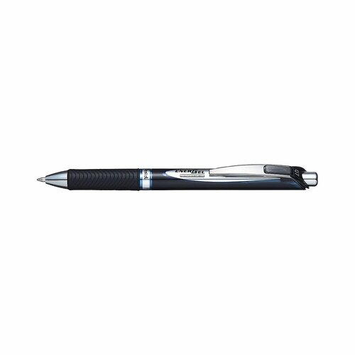 Ручка гелевая Pentel c перманентными чернилами Energel Permanent 0,7 мм, 12 шт, синий ручка гелевая автоматическая pentel energel 0 25мм синий резиновая манжетка bln105 c