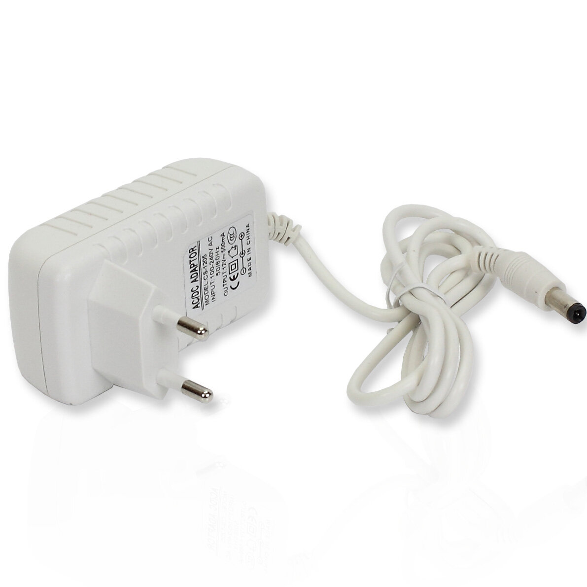 фото Сетевой адаптер CS-1205, 12V 0,5A 6W, Z12, штекер 5.5x2.1, белый корпус