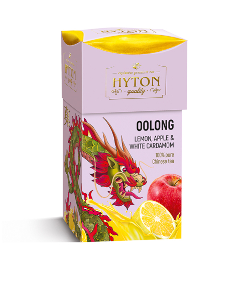 Чай бирюзовый Hyton Китайский улун, Лимон, Яблоко и Белый Кардамон, 90г