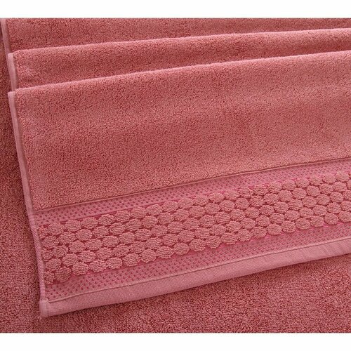 Полотенце 50х90 см махровое (Oqtosh Tekstil) Нормандия терракот