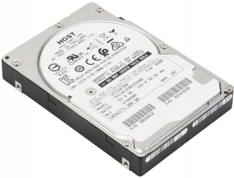 HDD HGST SAS Server 300Gb 2.5" Ultrastar 10K rpm 12Gb/s 128Mb