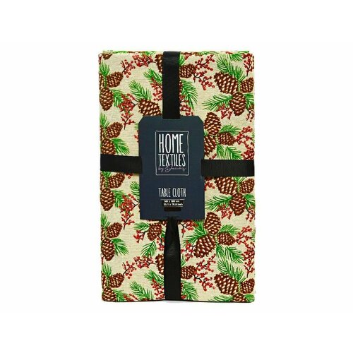 Новогодняя скатерть В сосновом бору полиэстер хлопок 180х140 см Kaemingk 4329₽