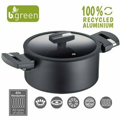 0015444502 Berndes b.green Alu Recycled Induction кастрюля 20 с крышкой