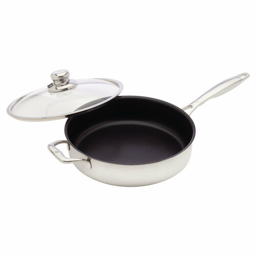 Сотейник с крышкой Swiss Diamond Nonstick Clad 28 см, 4 л, сталь нержавеющая, п/к