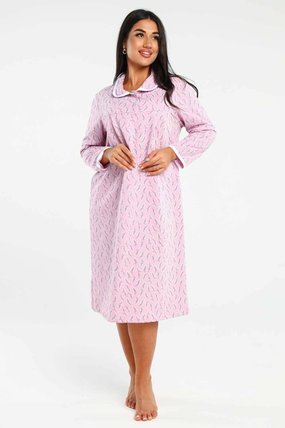 Сорочка ночная М-186 размер 48-62 (62, Розовый) - фотография № 6