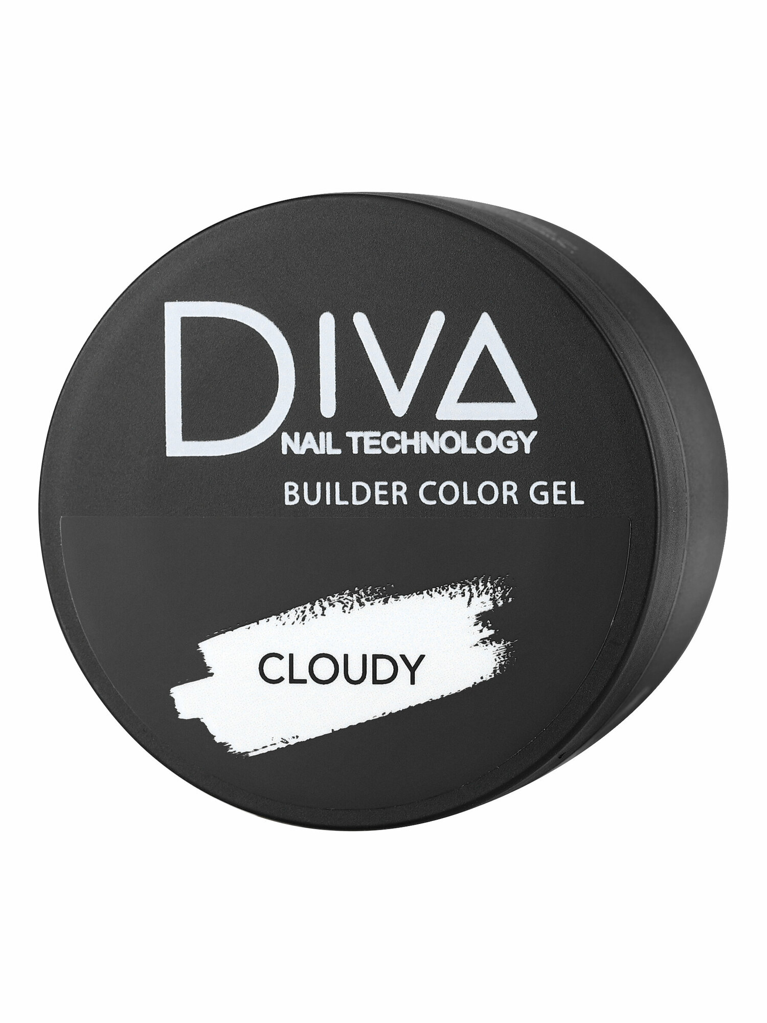 Гель для наращивания ногтей Diva Nail Technology трехфазный, камуфлирующий, белый, Cloudy, 30 г