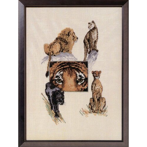 Набор для вышивания Дикие животные 36 x 50 см OEHLENSCHLAGER 73-84846