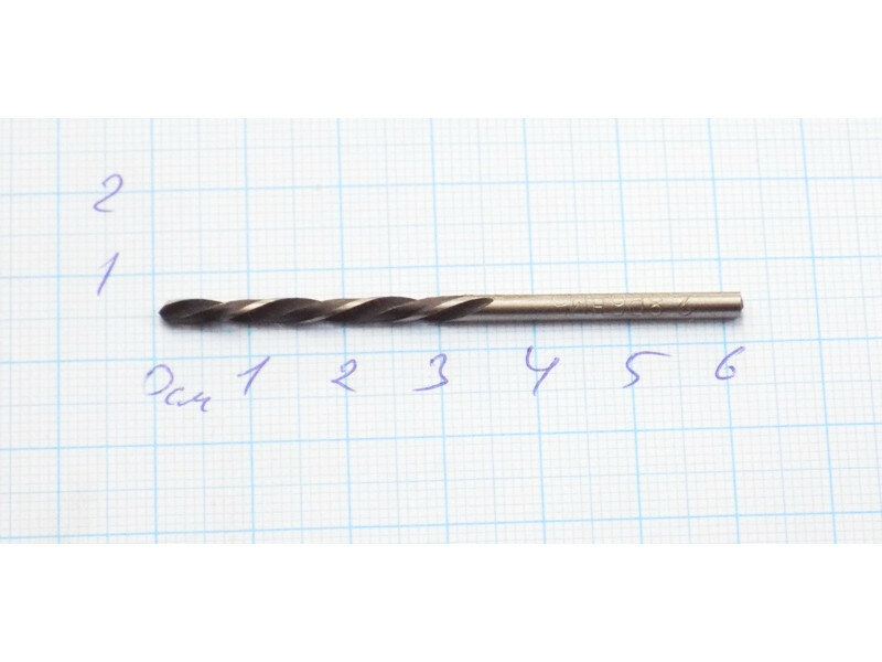 фото Сверло 2,8 мм р6ам5 с ц/х левое СССР ГОСТ 10902-77