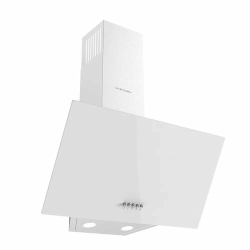 Вытяжка каминная наклонная HiSTORY CAG65B 1FWH белое стекло 600 м кубч 1097000₽