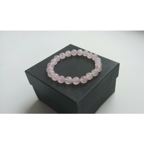 Браслет-нить, кварц, размер 19 см, диаметр 5.8 см, розовый браслет нить диаметр 6 см розовый