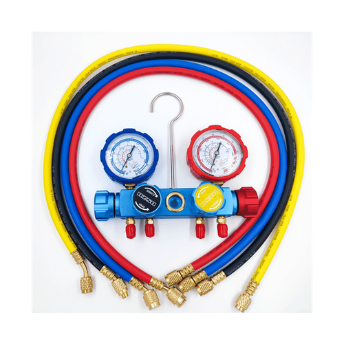 Манометрический коллектор DSZH CT-436G (R22/32/134/410, 4-х вентильный, шланги 90см 4шт.)