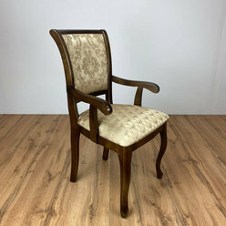 Кресло обитое с подлокотниками "Венеция-М16" (тон 6 - тк. Caledonia mocca/diamond mocca)