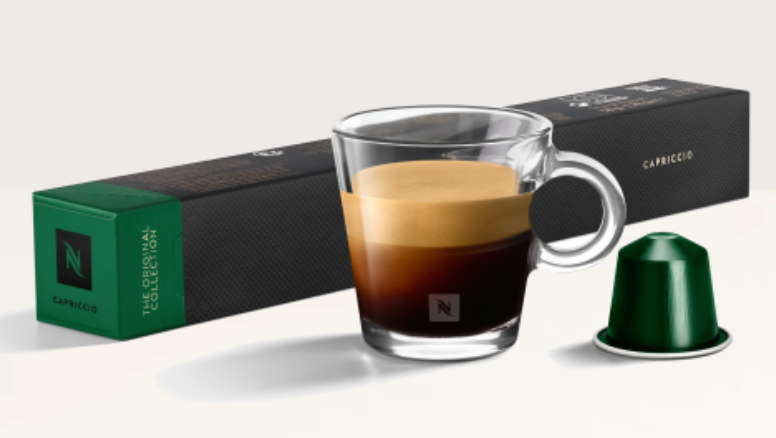 Кофе в капсулах Nespresso Capriccio, интенсивность 5, 10 порций, 10 кап. в уп,