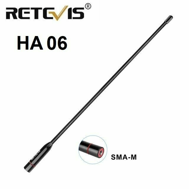 Антенна для рации Retevis HA06 (SMA-Male) VHF (136-174) (300-350)МГц. Антенна для YAESU; RETEVIS; TYT.