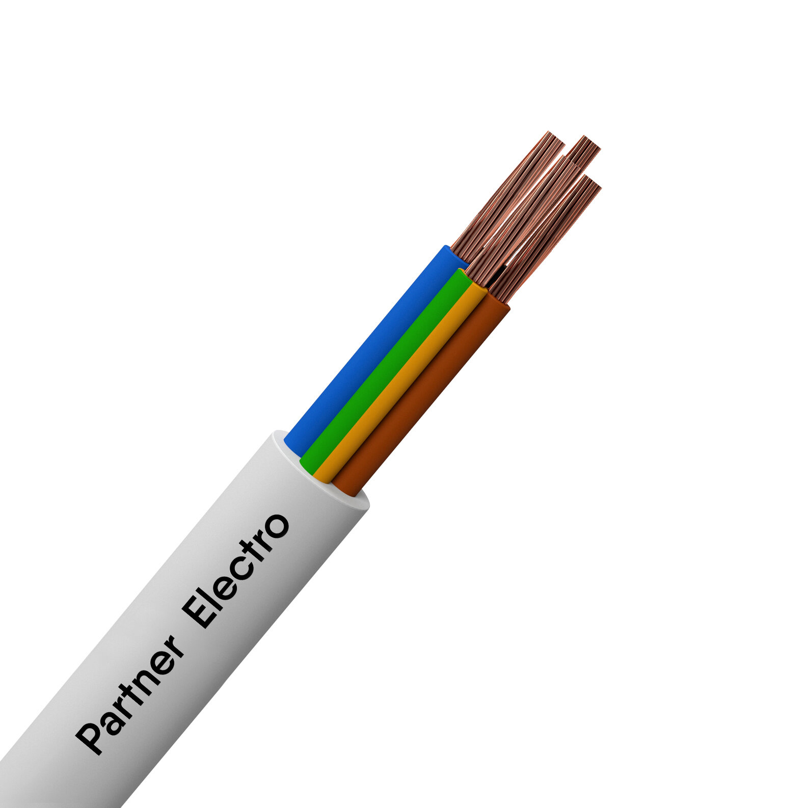 Провод Партнер-Электро ПВС 4x1.5 мм 5 м ГОСТ цвет белый