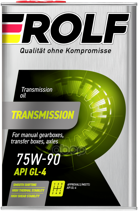 Масло Трансмиссионное Rolf Transmission Sae 75W-90, Api Gl-4 Полусинтетика 4Л 322309 ROLF арт. 322309