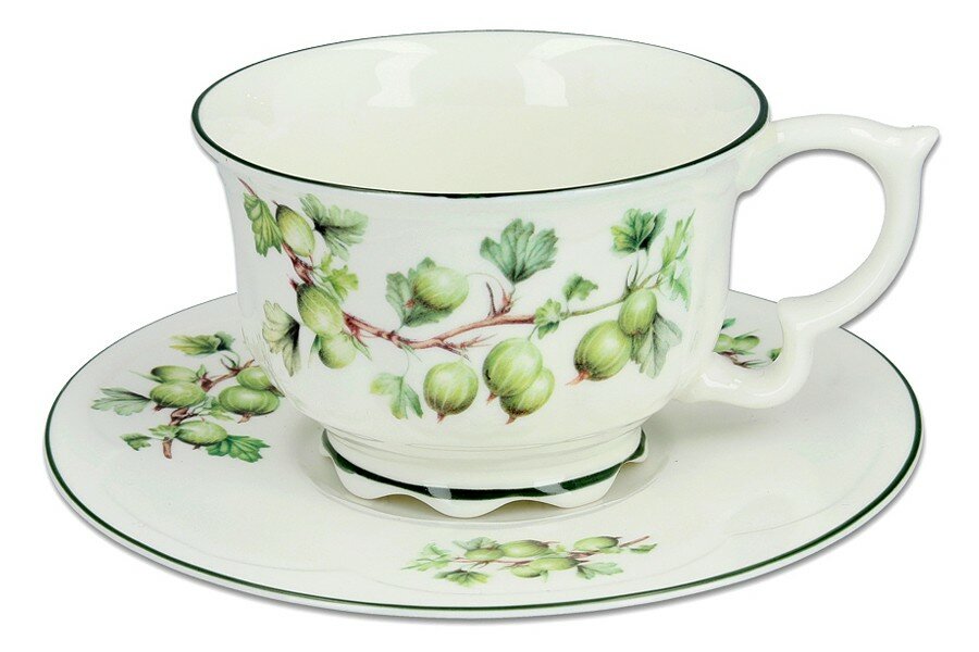 фото Чашка с блюдцем Крыжовник, 0,34 л (Carmani)