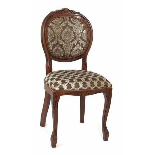 Стул RB Милорд-№12 Темный орех матовый/патина черная/ткань Офелия 22/1, ткань Офелия 22/1