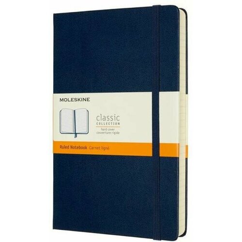 Блокнот Moleskine CLASSIC EXPENDED QP060EXPB20 Large 130х210мм 400стр. линейка твердая обложка синий сапфир