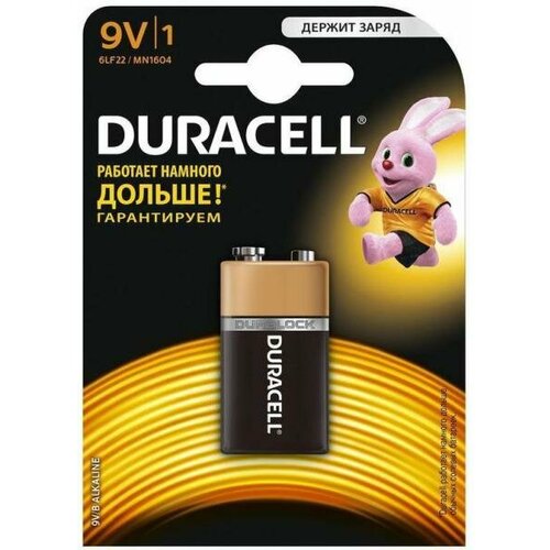 Батарейка DURACELL Duracell 6LR61-1BL/6LF22-1BL/6LP3146 MN BP1 9В 1шт. (крона)