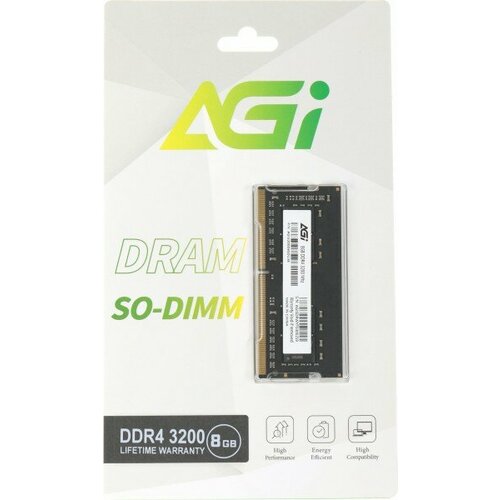Оперативная память AGI AGI320008SD138 DDR4 SO-DIMM 8192 МБ 3200МГц AGI320008SD138 315000₽