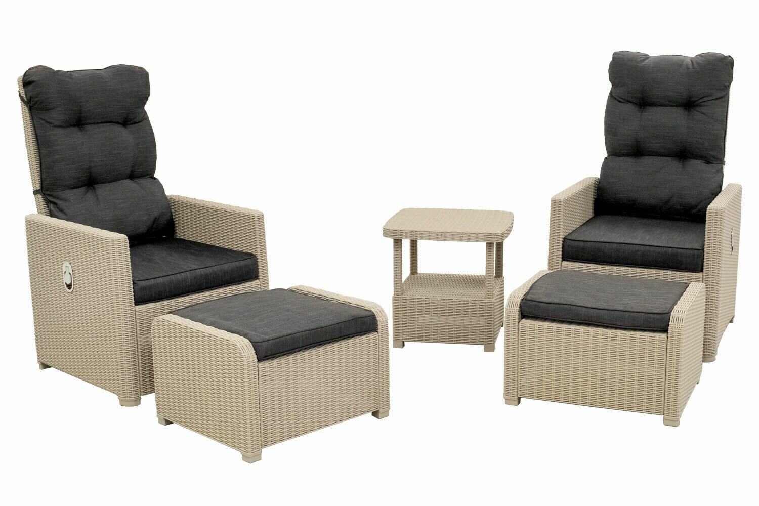 Комплект уличной мебели B: rattan MANCHESTER OTTO SET 2 серый