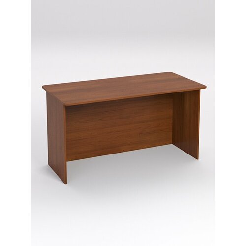 Стол рабочий офисный С-03А (закругленные торцы), Орех 140 x 70 x 75 см (ДхШхВ)