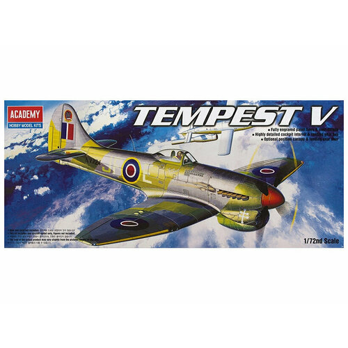 12466 Academy Британский истребитель Tempest V (1:72) roden сборная модель rod044 британский одноместный истребитель sopwith camel 2f1 1 72