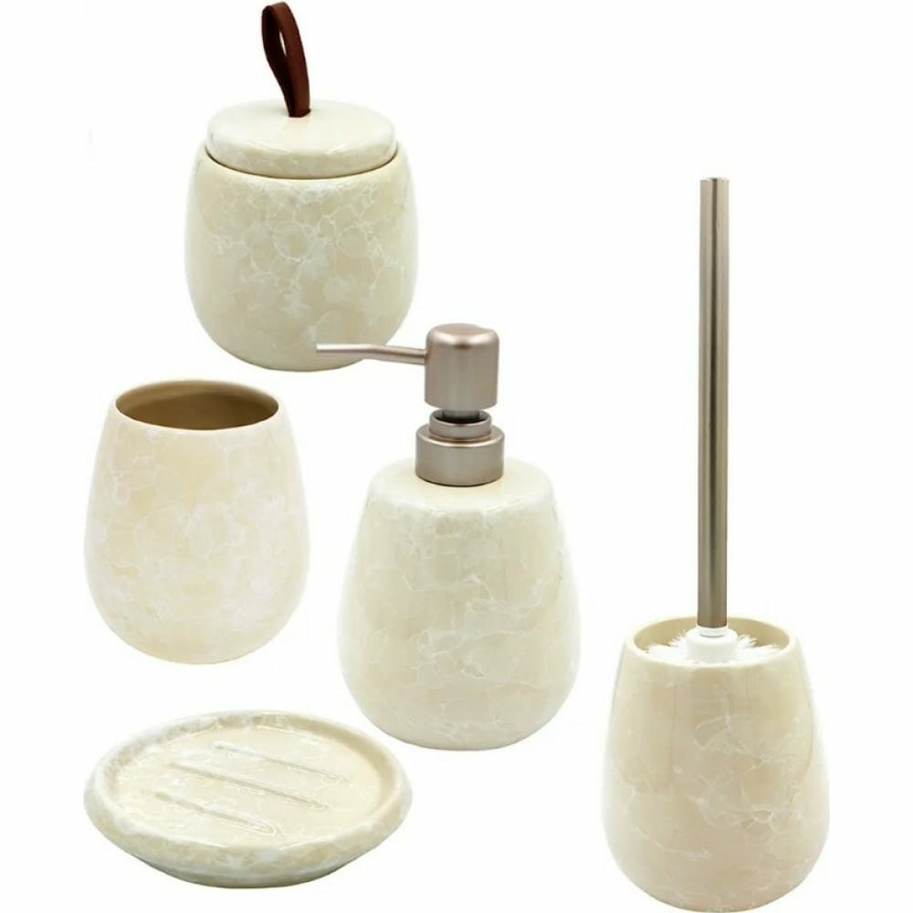 Набор Bath Plus Pietra W-CE2242BA-SET5 бежевый - фото №15