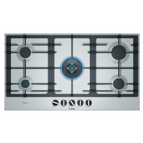Газовая варочная поверхность Bosch PCR9A5B90M нержавеющая сталь 9476500₽