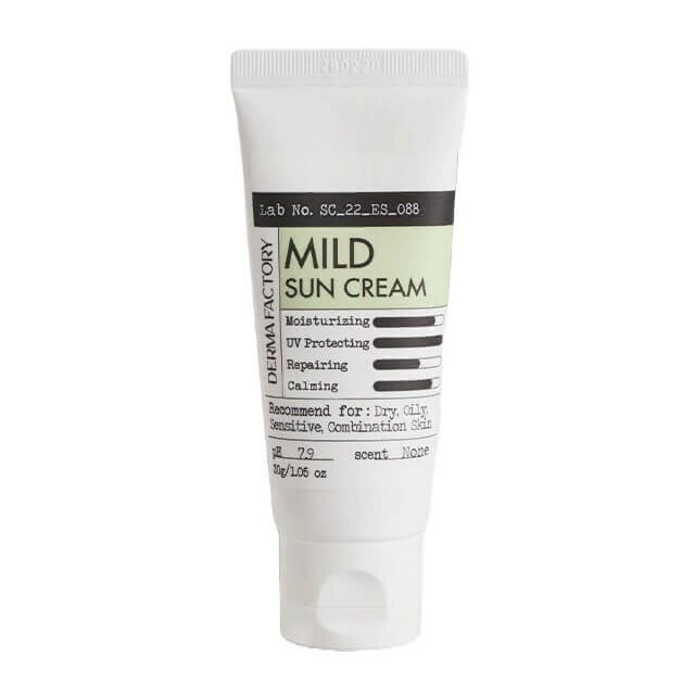 Derma Factory Мягкий солнцезащитный крем для лица с экстрактом полыни Mild Sun Cream SPF 50 PA++++, 30г