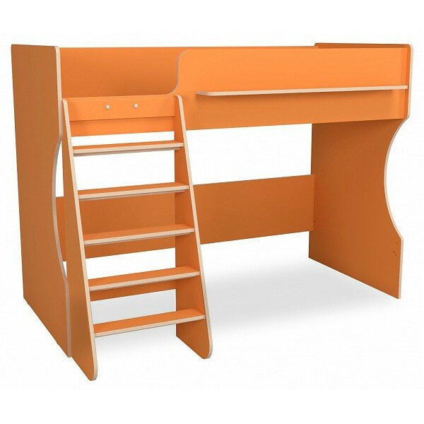 Кровать-чердак Р432 Капризун 1, Цвет корпуса: оранжевый, Цвет кромки: бежевый
