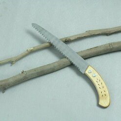 Пила ручная садовая, по дереву, маленькая ножовка с деревянной ручкой, 260 мм